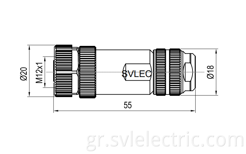 M12 shielded connector